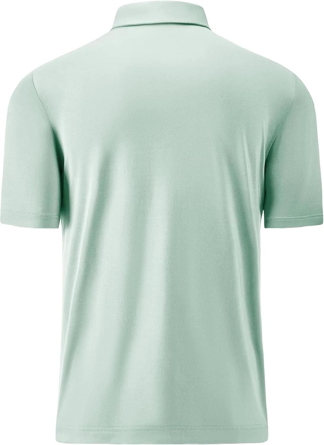 Mens Golf Polo Shirt Moisture Wicking Dry Fit Performance Sport Pin Striped Short Sleeve Golf Shirts for Men