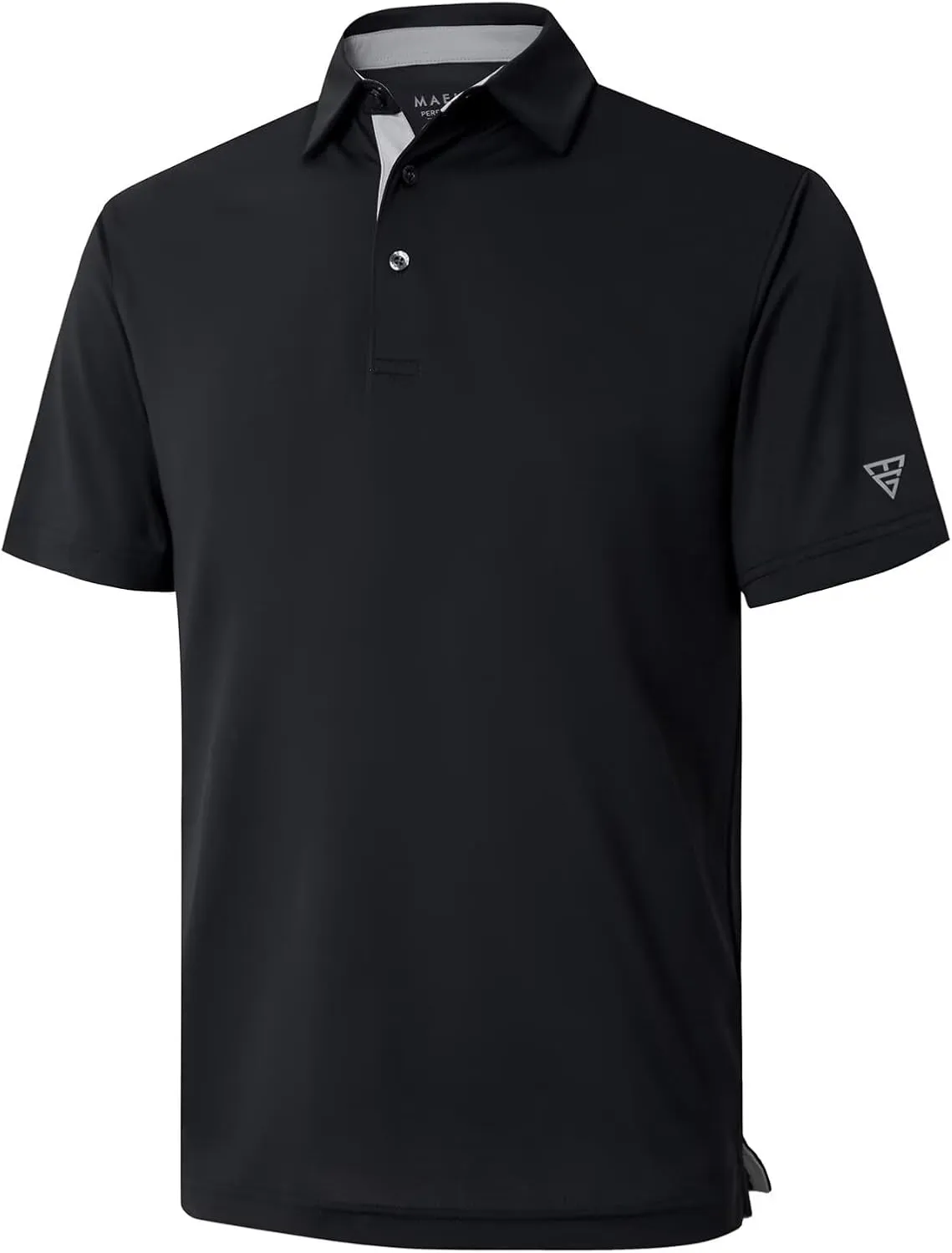 Mens Golf Shirt Short and Long Sleeve Moisture Wicking Dry Fit Performance Solid Casual Pique Golf Polo Shirts for Men