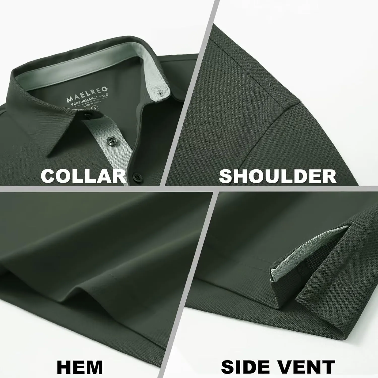 Mens Golf Shirt Short and Long Sleeve Moisture Wicking Dry Fit Performance Solid Casual Pique Golf Polo Shirts for Men