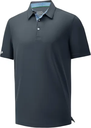 Mens Golf Shirt Short Sleeve Moisture Wicking Dry Fit Performance Casual Solid Collared Golf Polo Shirts for Men