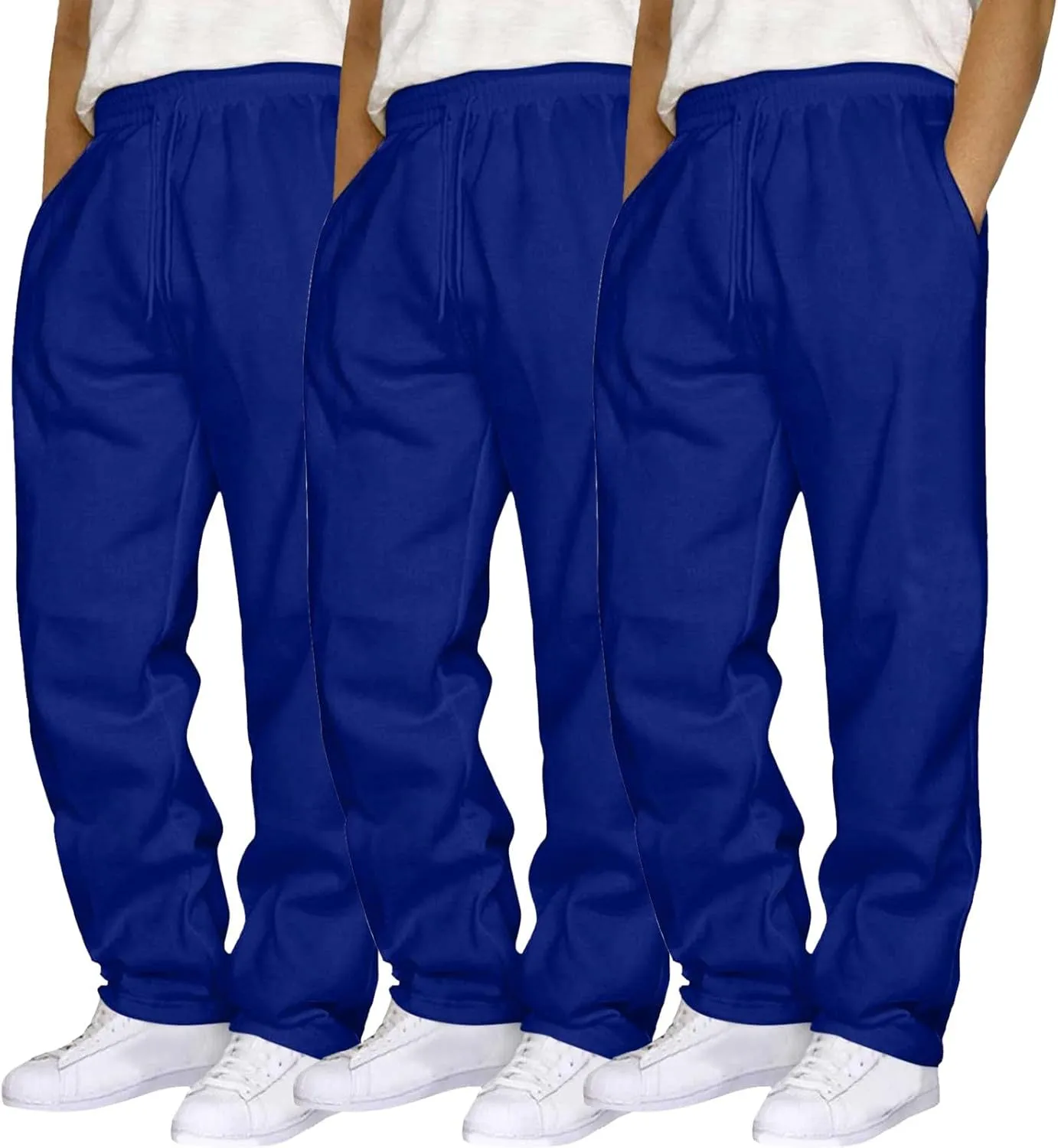 Mens Hip Hop Pants Casual Solid Color Track Cuff Lace Up Workout Pants with Pocket Pcs Pants for Man