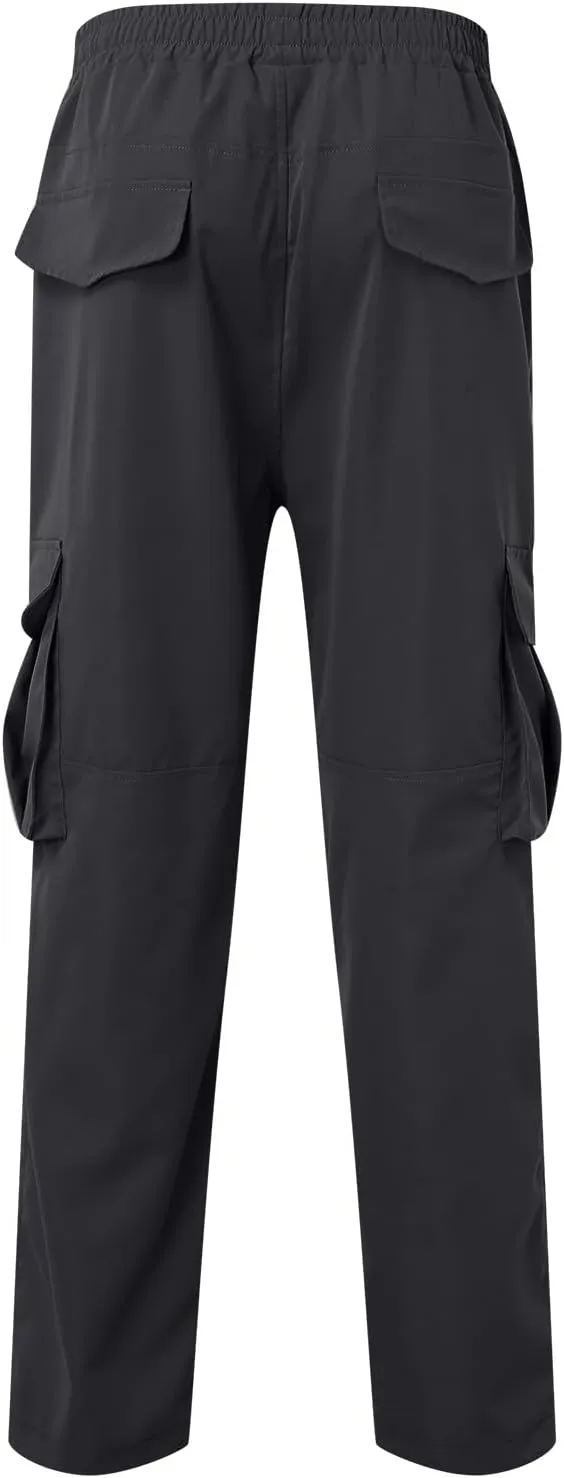 Mens Jogger Pants Regular Fit Casual Hiking Athletic Pant Lightweight Elastic Waist Cargo Pant Sweatpant Trousers with Pocket