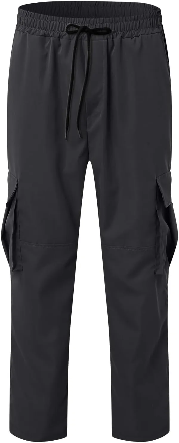 Mens Jogger Pants Regular Fit Casual Hiking Athletic Pant Lightweight Elastic Waist Cargo Pant Sweatpant Trousers with Pocket