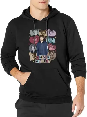 Mens Long Sleeve Tops Hooded Sweatshirt, Soft Fleece Pullover Hooded