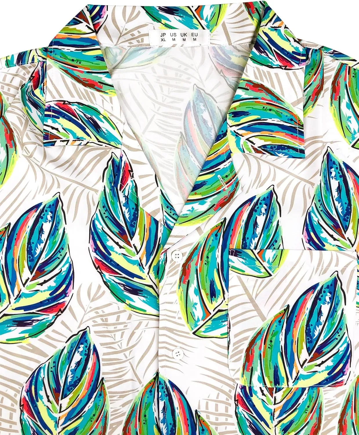 Men's Loose Fit Hawaiian Shirt Short Sleeve Casual Button Down Floral Tropical Beach Aloha Tops