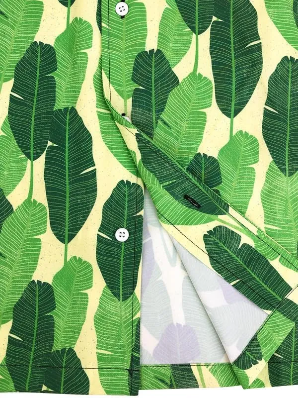 Men's Loose Fit Hawaiian Shirt Short Sleeve Casual Button Down Floral Tropical Beach Aloha Tops