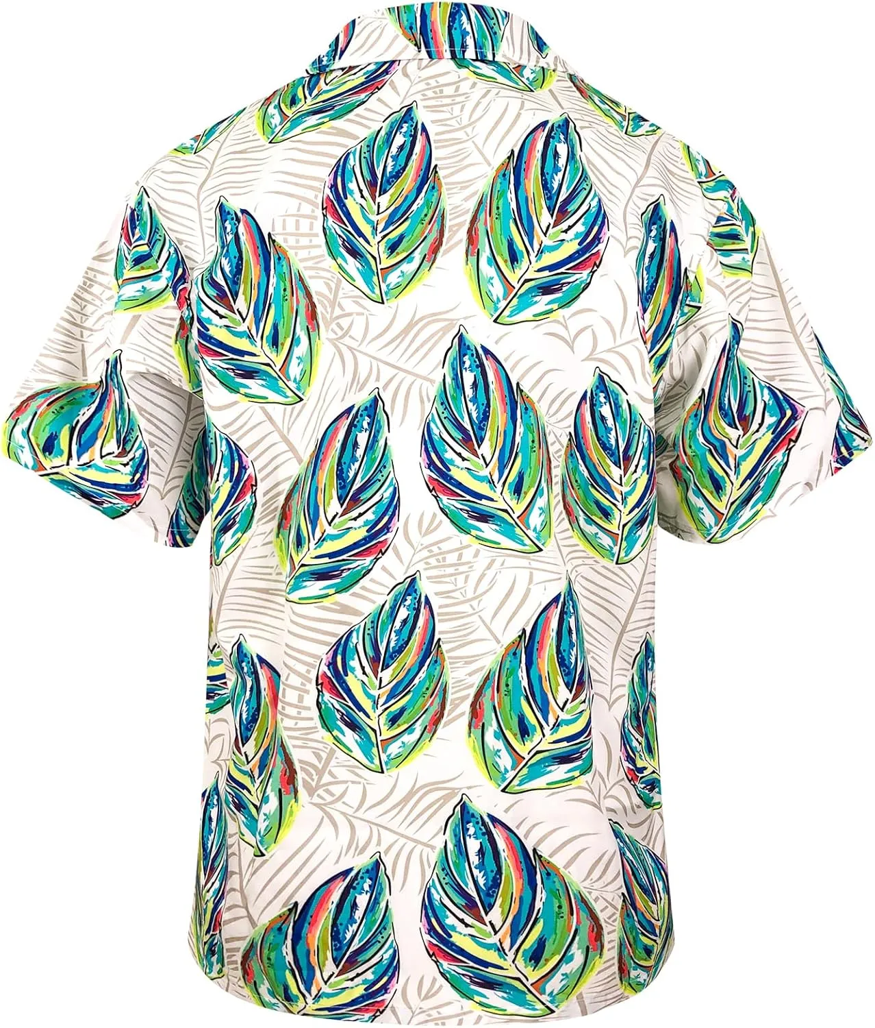Men's Loose Fit Hawaiian Shirt Short Sleeve Casual Button Down Floral Tropical Beach Aloha Tops
