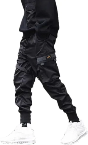 Men's Multi Pockets Cargo Harem Pants Casual Hip Hop Track Trousers Harajuku Joggers