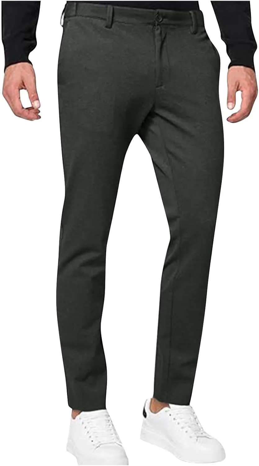 Men's Pants Stretch Lightweight Casual Slim Fit Golf Pant for Men Work Outdoor Fashion Trendy 2025 Spring Trousers