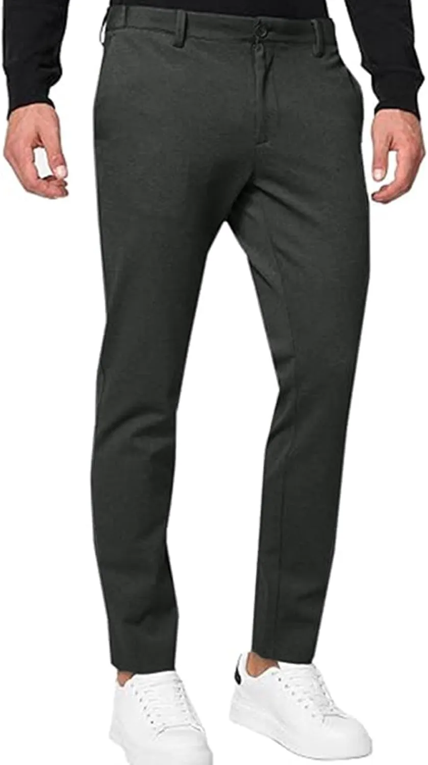 Men's Pants Stretch Lightweight Casual Slim Fit Golf Pant for Men Work Outdoor Fashion Trendy 2025 Spring Trousers