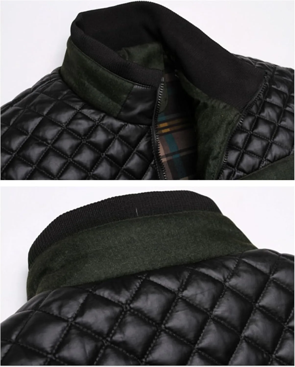 Men's Stand Collar Winter Jacket Male Patchwork Slim Fit Thicken Quilted Jacket Man Casual Cotton Padded Warm Coat