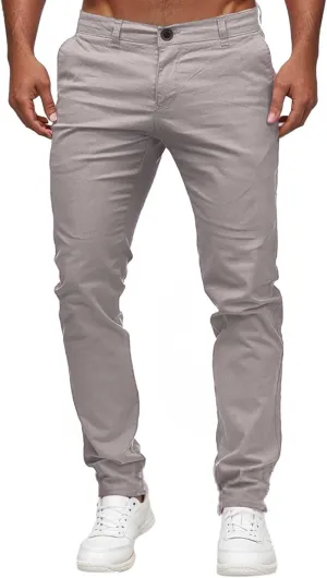 Men's Straight-Fit Stretch Twill Pant, Casual Sweatpants for Men, Full Length Pants for Men, Fashion Work Pants for Men