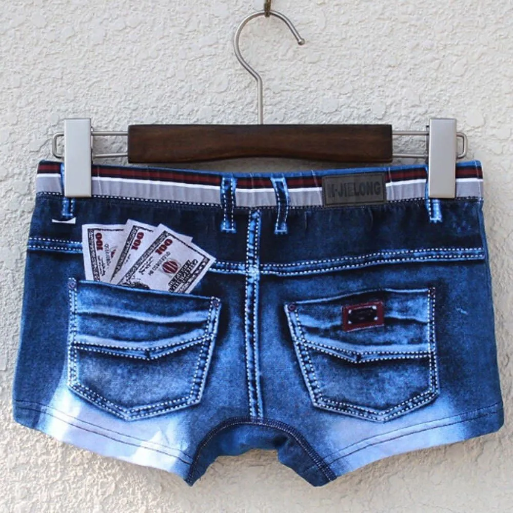 Mens Stretch Boyfriend Boxer Underpants Rise Bulge Under Panties Sexy Bikini Briefs Lace Mesh Underwear Boxer Briefs