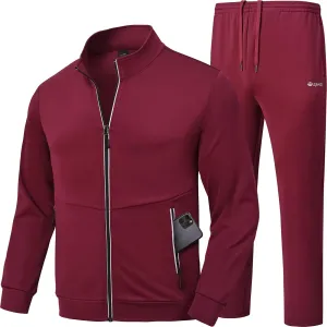 Men's Tracksuits Sweatsuits for Men Track Suits 2 Piece Set Casual Running Jogging Warm Up Full Zip Sweat Suits