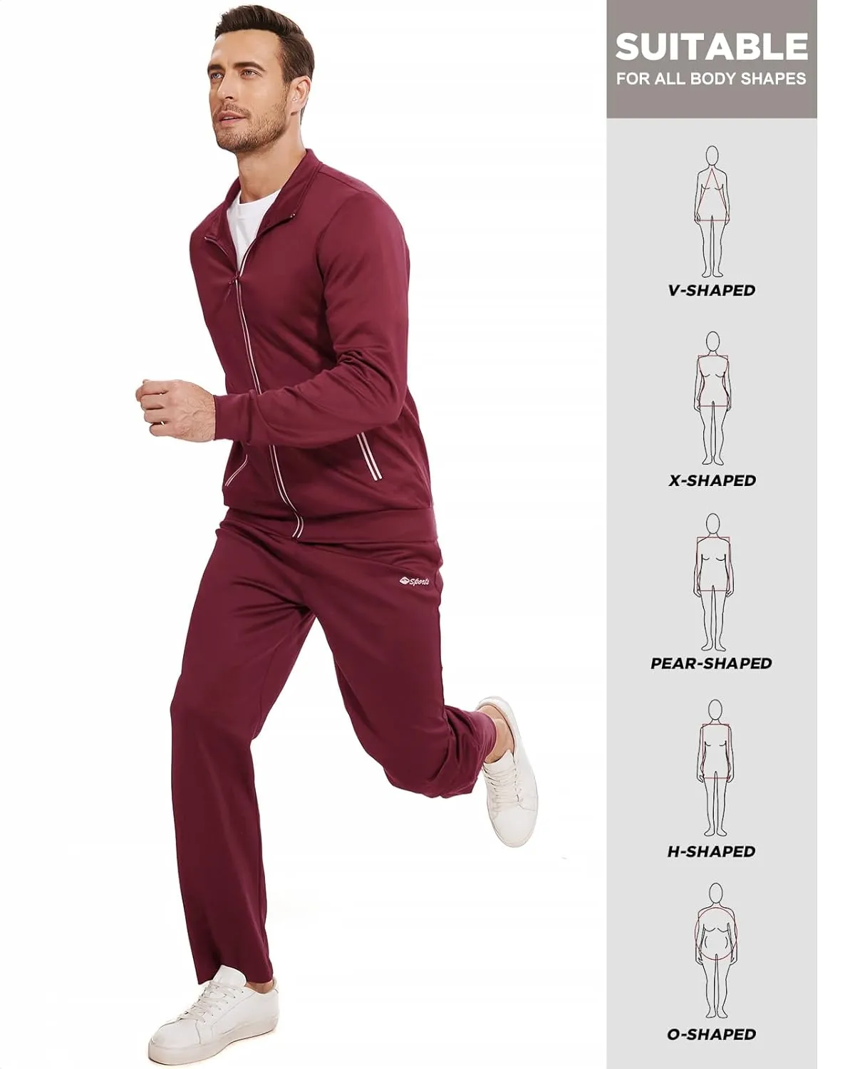 Men's Tracksuits Sweatsuits for Men Track Suits 2 Piece Set Casual Running Jogging Warm Up Full Zip Sweat Suits