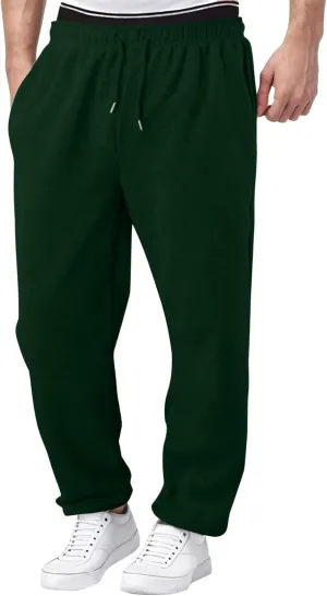 Men's Waffle Joggers, Lightweight Drawstring Casual Bottom Sweatpants, Straight Leg Slim Jogger Sweatpants with Pockets