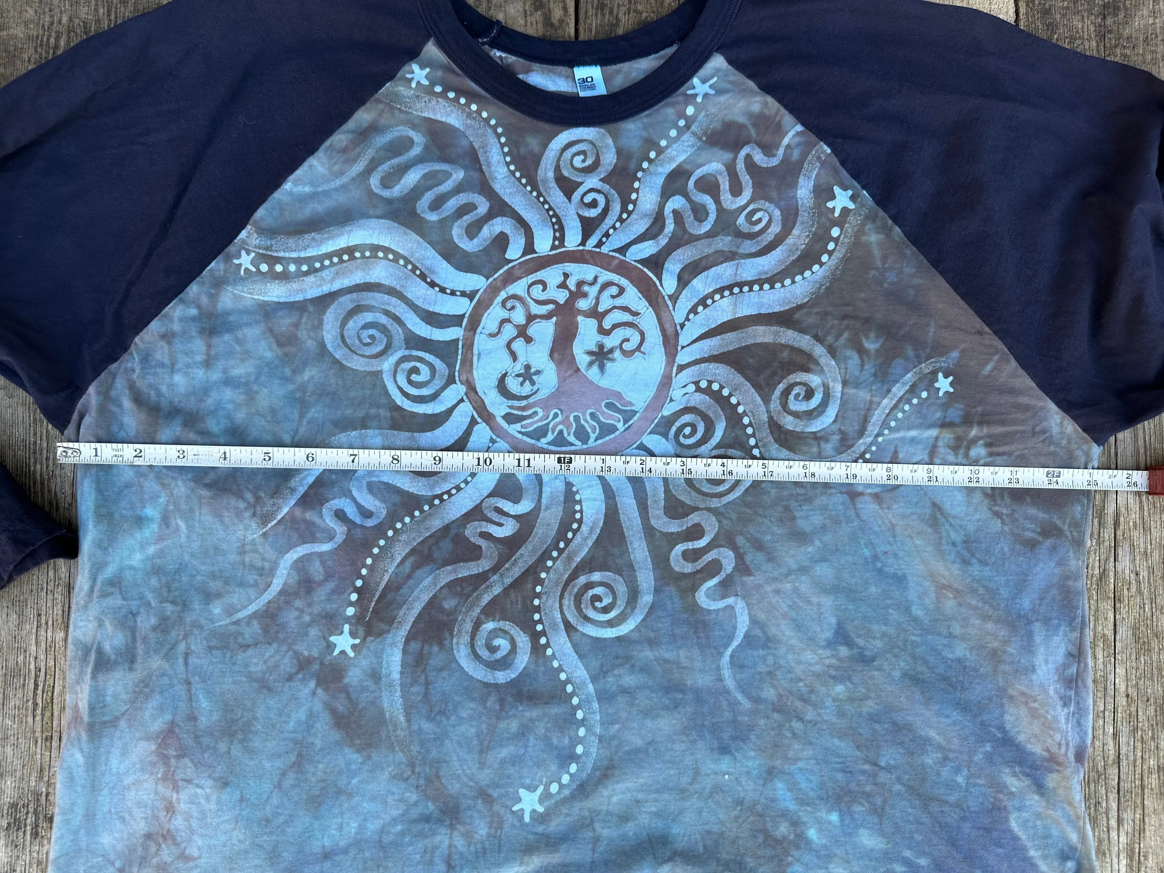 Mint Garden Tree of Life with Dark Gray Quarter Sleeves