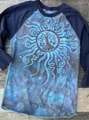 Mint Garden Tree of Life with Dark Gray Quarter Sleeves