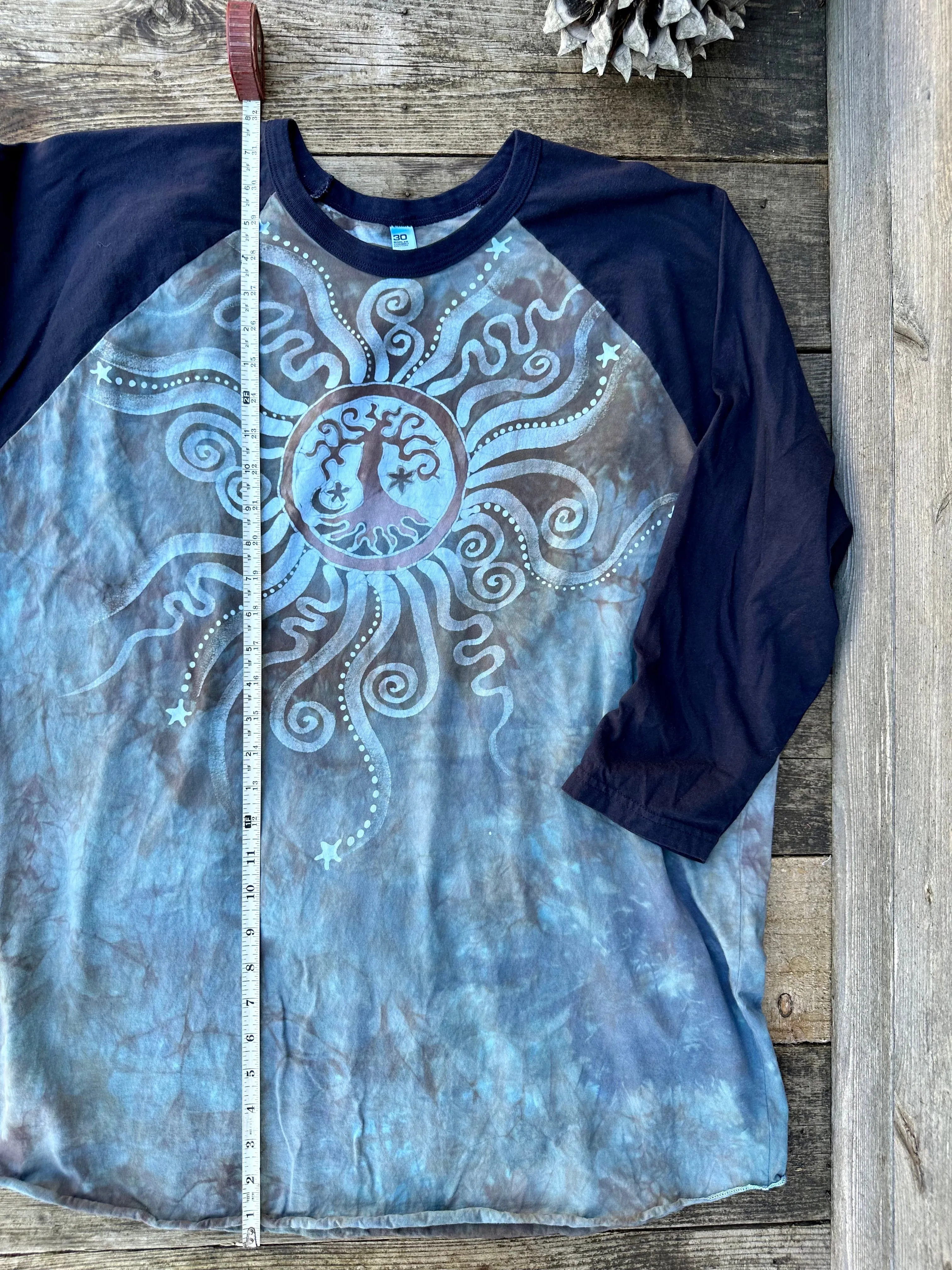 Mint Garden Tree of Life with Dark Gray Quarter Sleeves
