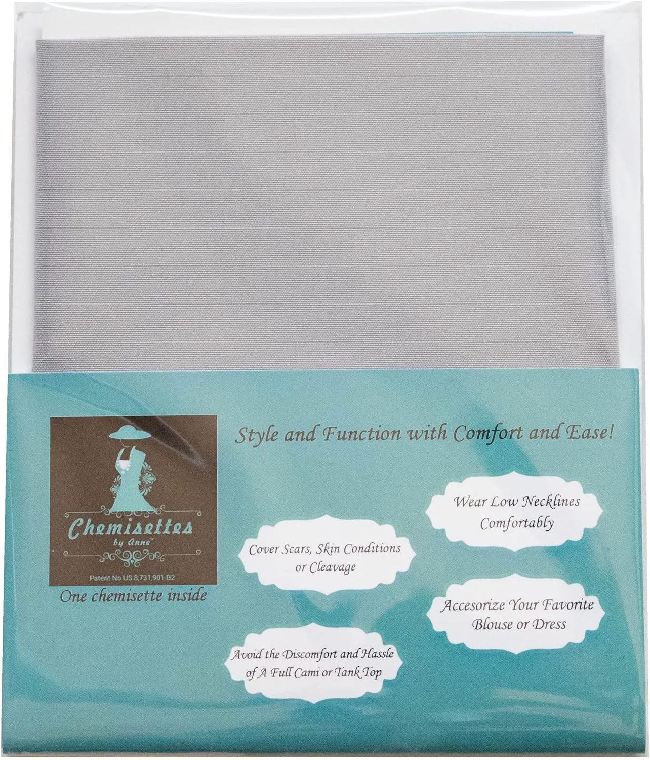 Modesty Panel Cleavage Cover Mock Cami Soft Poly No Lace