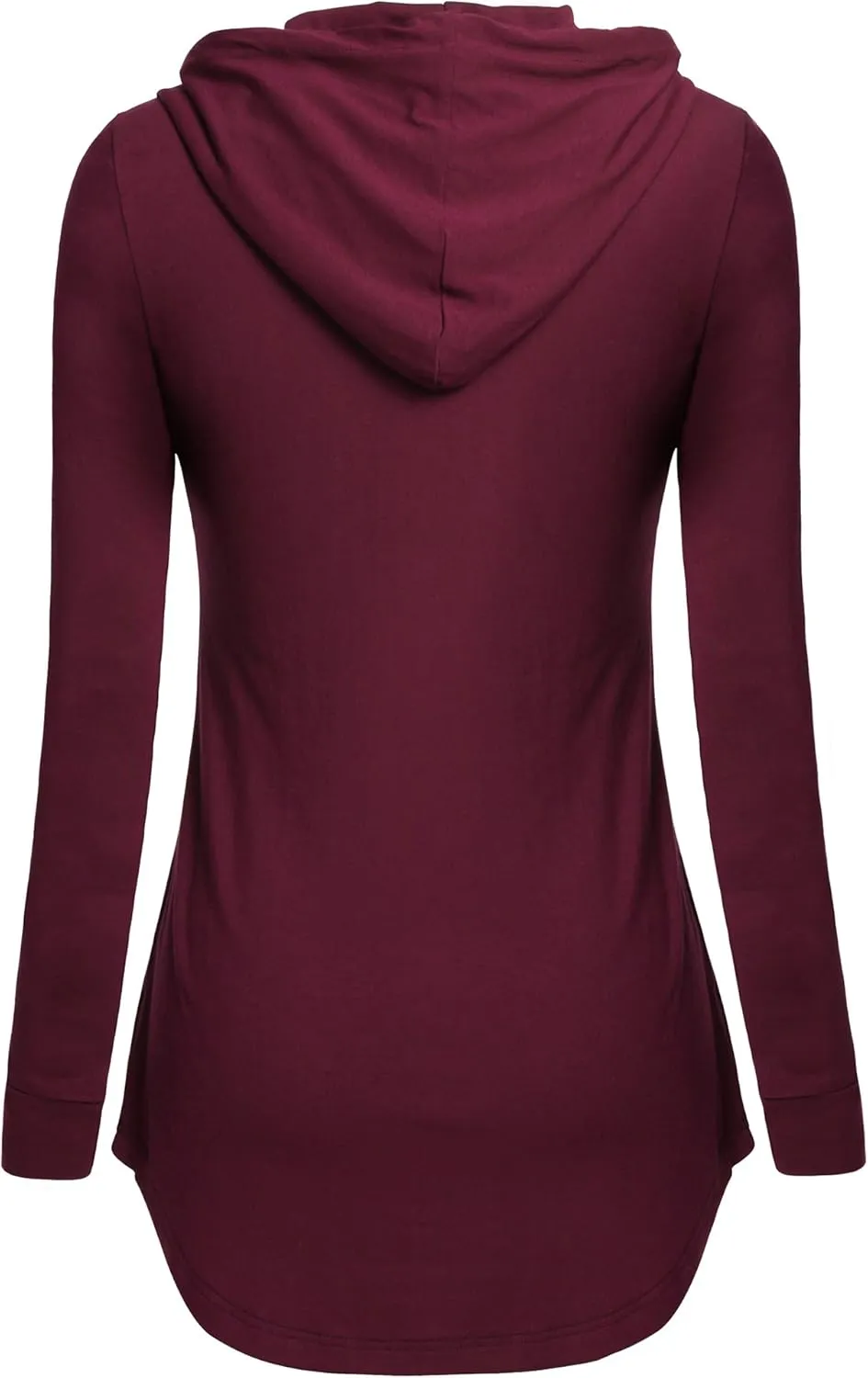 Nandashe Women Pullover V-Neck Long Sleeve Kangaroo Pocket Tunic Hoodies