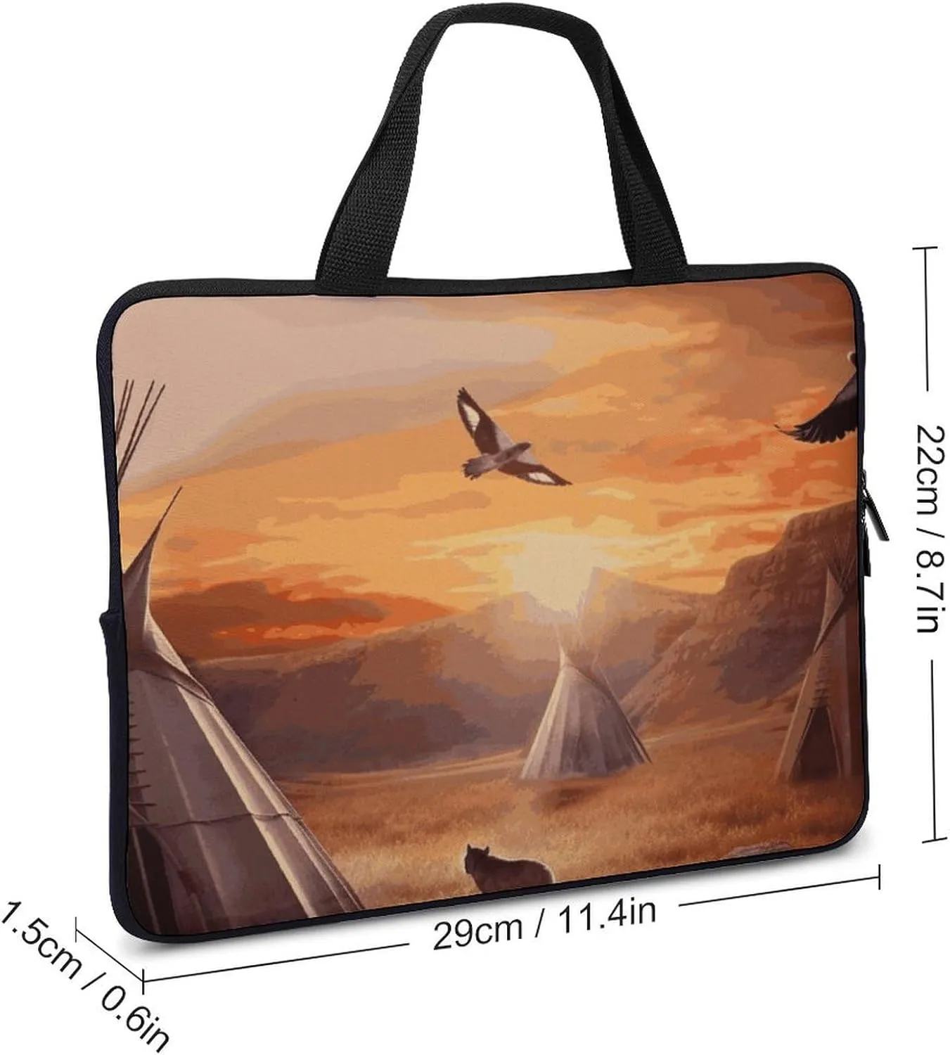 Native American Tribes Laptop Bag Durable Laptop Sleeve Water-Resistant Notebook Bag for Computer Or Tablet
