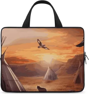 Native American Tribes Laptop Bag Durable Laptop Sleeve Water-Resistant Notebook Bag for Computer Or Tablet