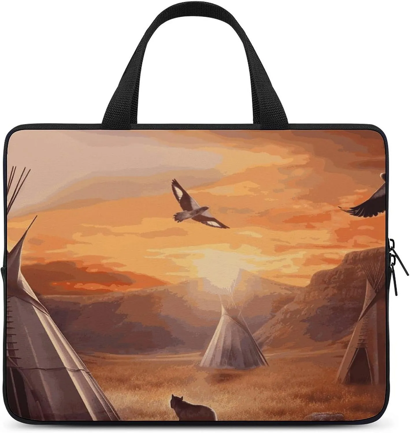 Native American Tribes Laptop Bag Durable Laptop Sleeve Water-Resistant Notebook Bag for Computer Or Tablet