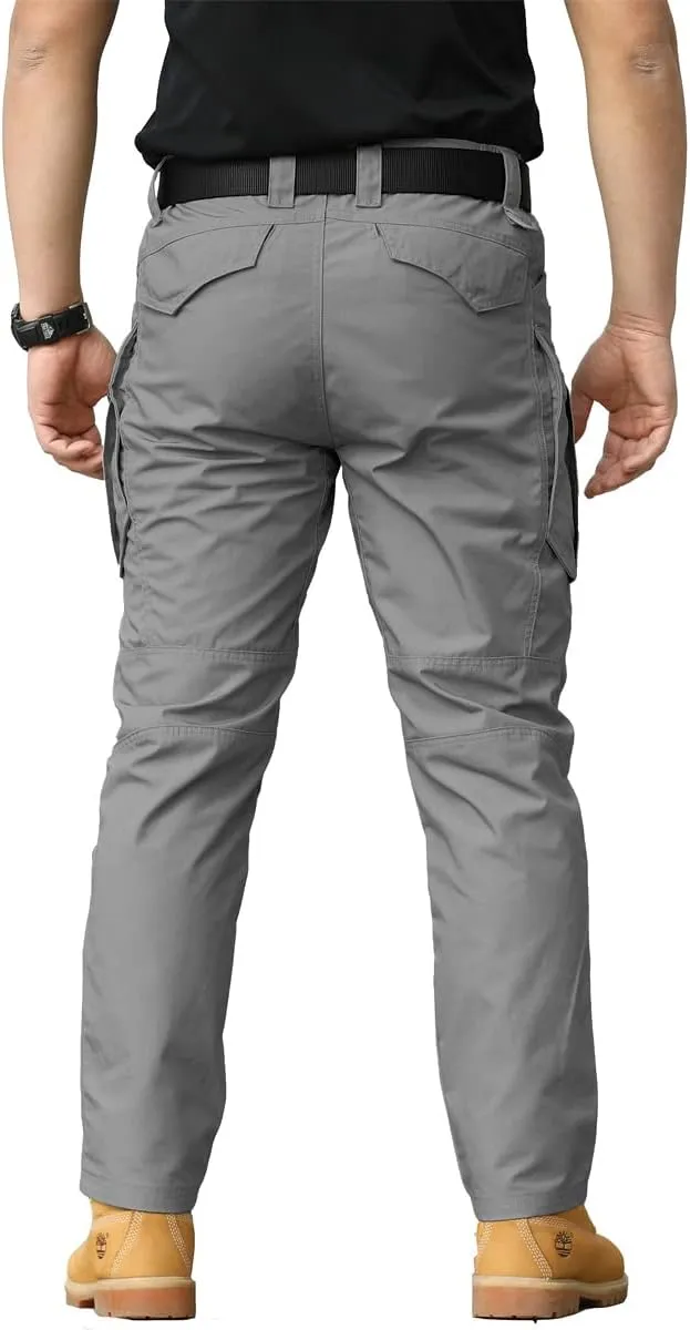NAVEKULL Men's Hiking Tactical Pants Rip-Stop Military Combat Cargo Pants Lightweight Army Work Outdoor Trousers