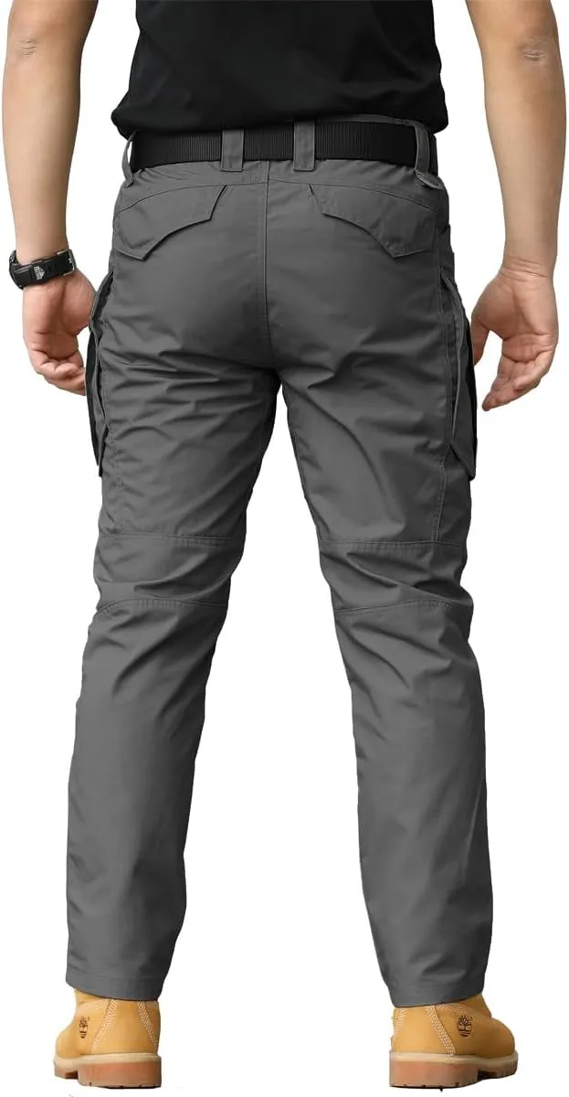 NAVEKULL Men's Hiking Tactical Pants Rip-Stop Military Combat Cargo Pants Lightweight Army Work Outdoor Trousers