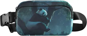 Night Panda Fanny Pack Water Resistant Waist Pack Sling Bag Purse for Women Men Travel Hiking