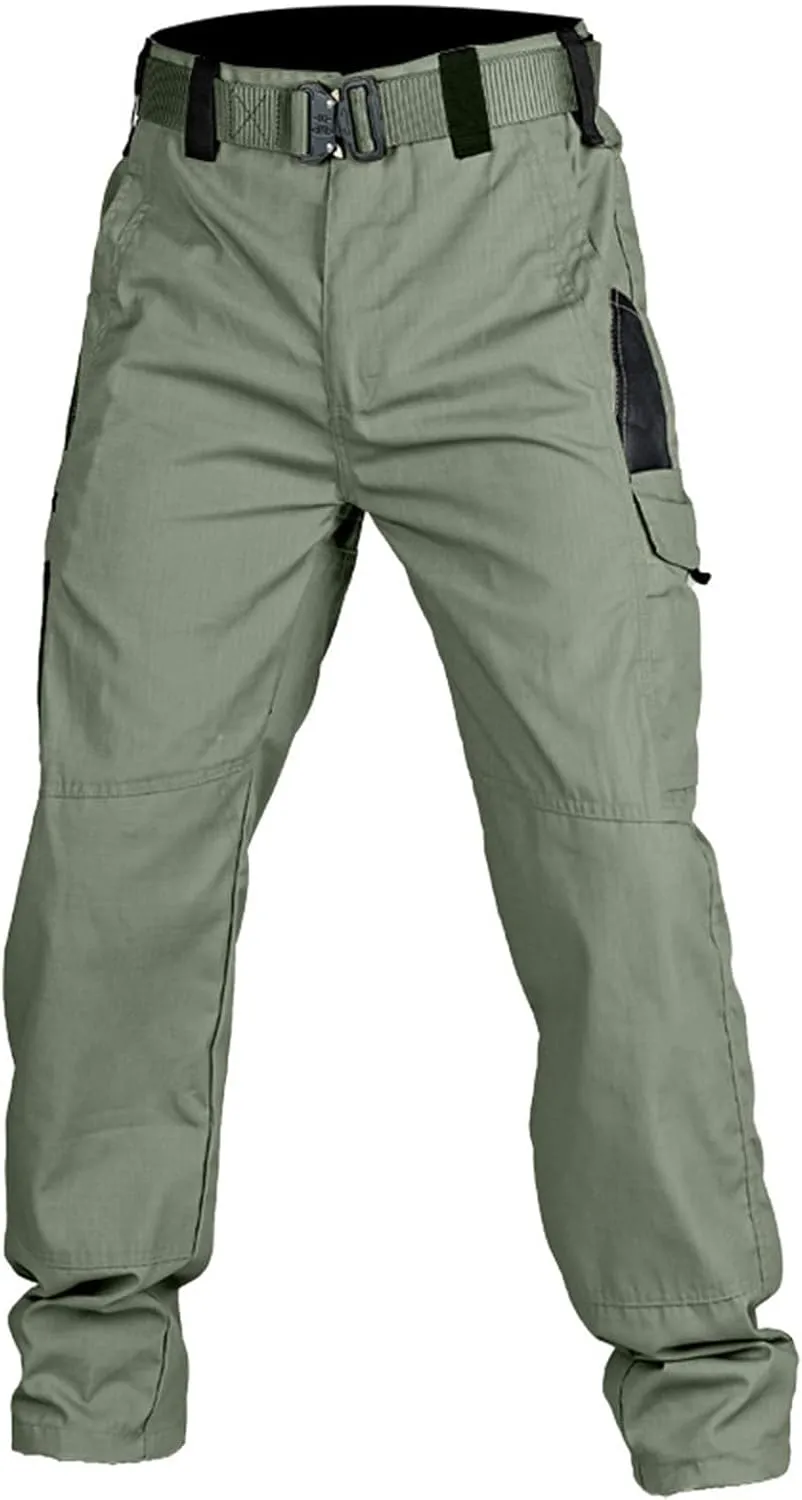 OIOLOYJM Military Cargo Pants for Men Hiking Stretchy Work Construction Camouflage Flexcamo - Tactical Waterproof Pants