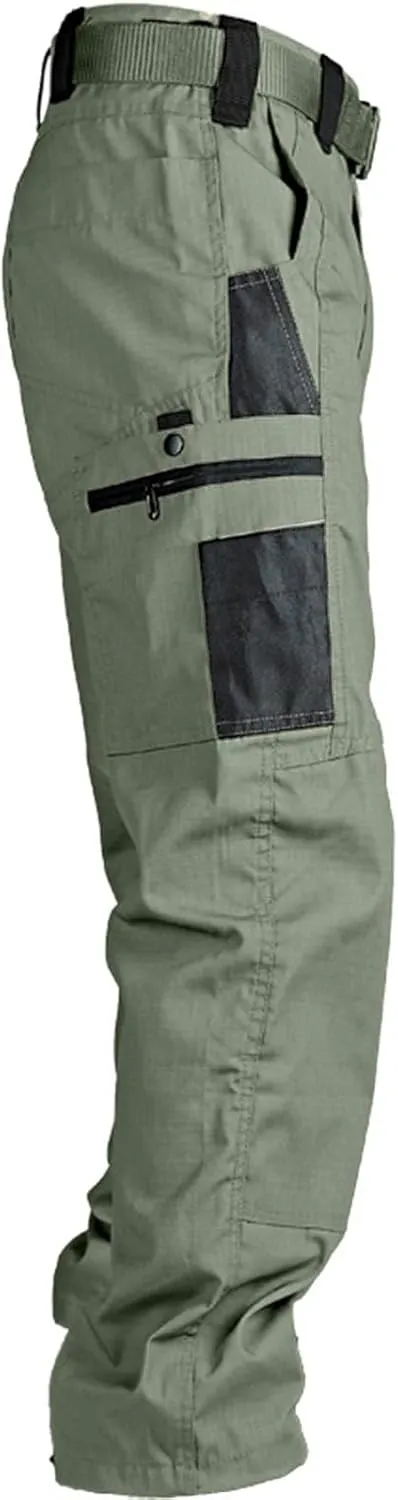OIOLOYJM Military Cargo Pants for Men Hiking Stretchy Work Construction Camouflage Flexcamo - Tactical Waterproof Pants