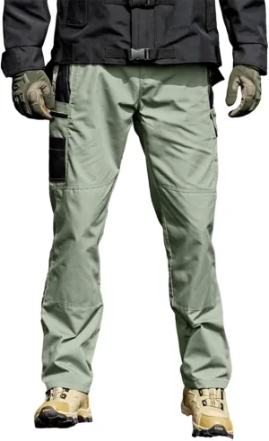 OIOLOYJM Military Cargo Pants for Men Hiking Stretchy Work Construction Camouflage Flexcamo - Tactical Waterproof Pants