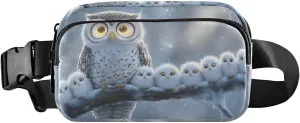 Owl Family Fanny Pack Water Resistant, Women Men Waist Pack Sling Bag Purse for Travel Hiking