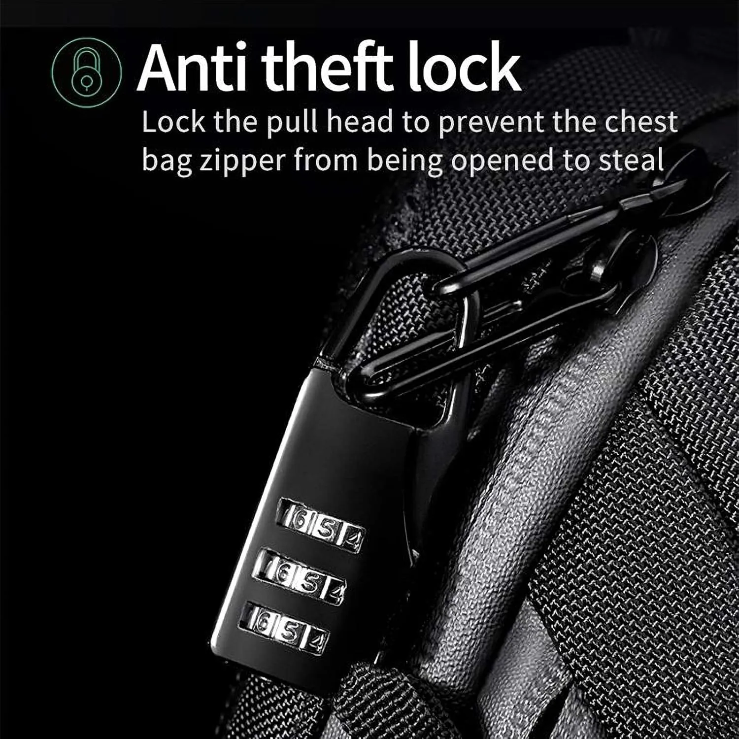 OZUKO Men Sling Backpack Nylon Water Resistant Shoulder Chest Crossbody Sling Bag with USB Charging Port Black (Black2)