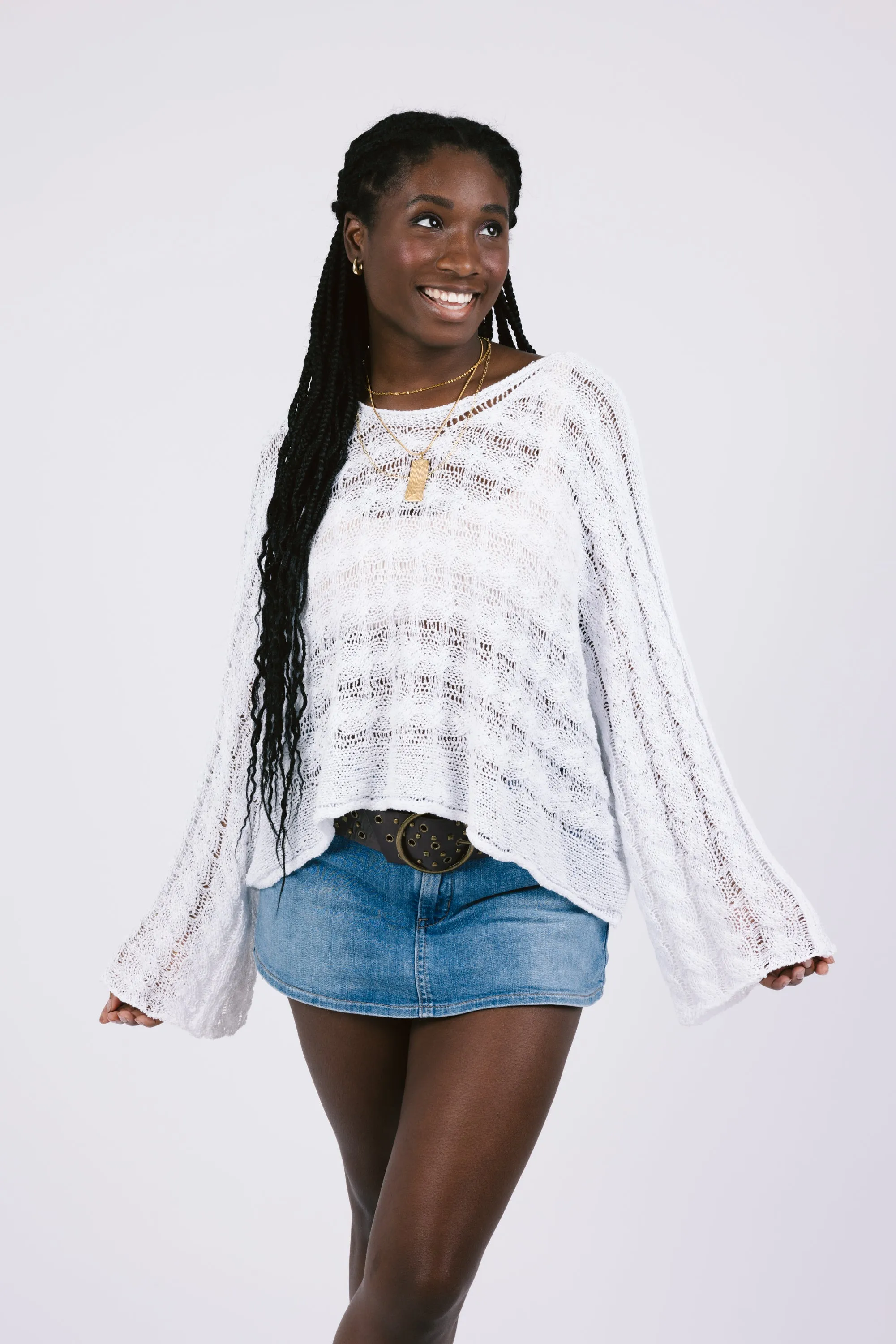 Palm Breeze Top in Ivory