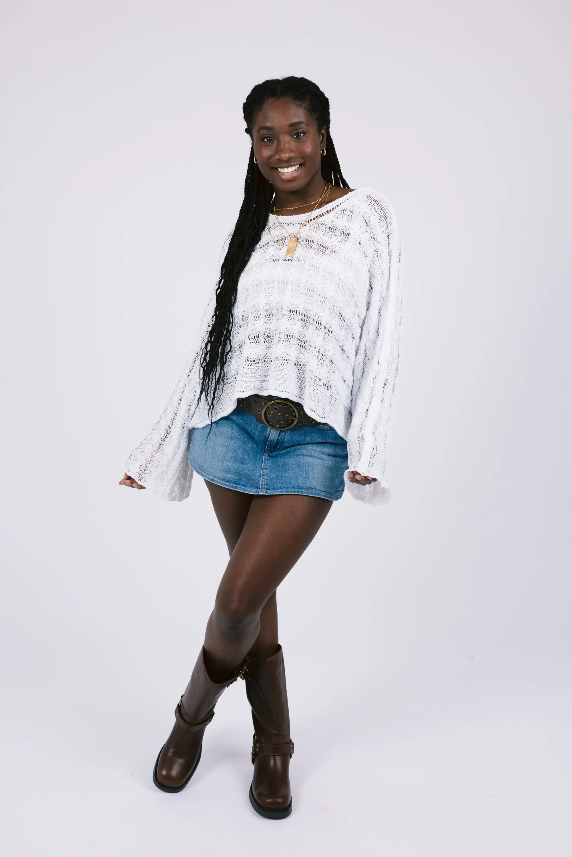 Palm Breeze Top in Ivory