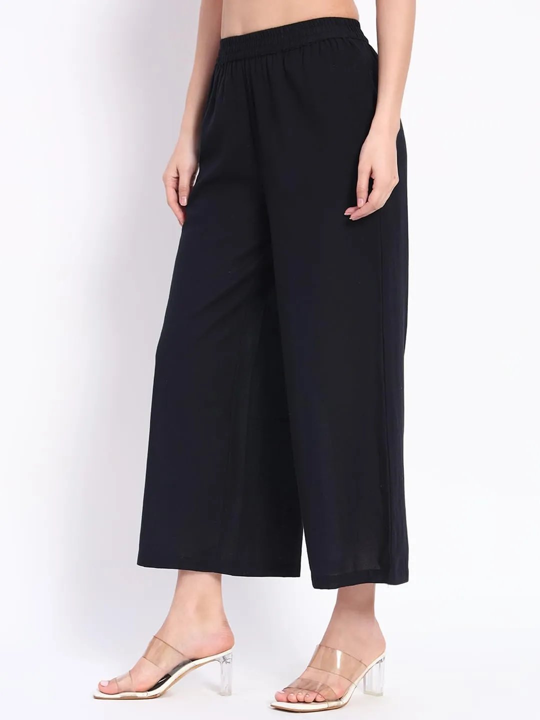 PIDAVLIYA'S Women's Wide Leg Pants Elastic High Waist Casual Yoga Workout Palazzo Pants & Trousers with Pockets