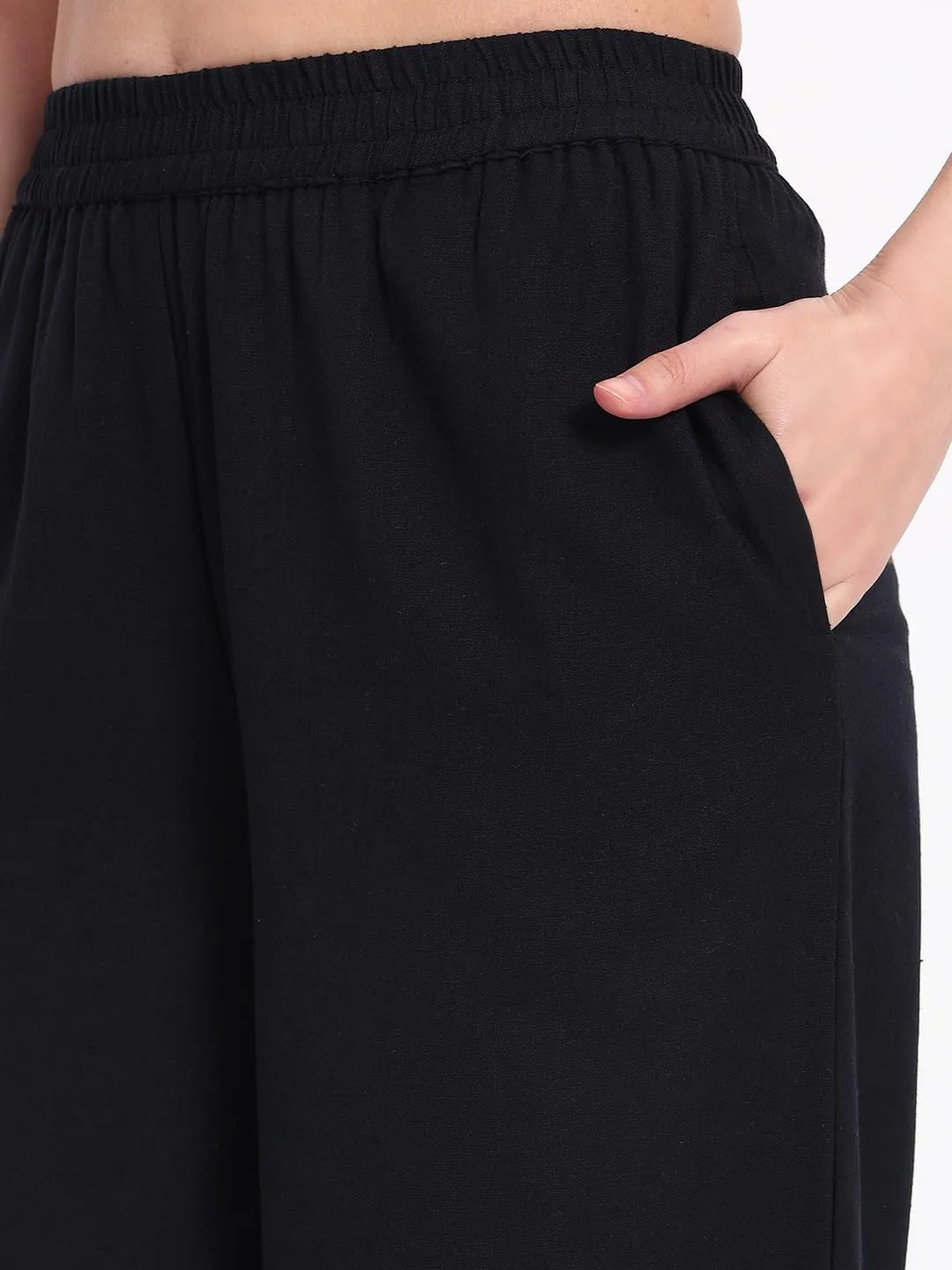 PIDAVLIYA'S Women's Wide Leg Pants Elastic High Waist Casual Yoga Workout Palazzo Pants & Trousers with Pockets