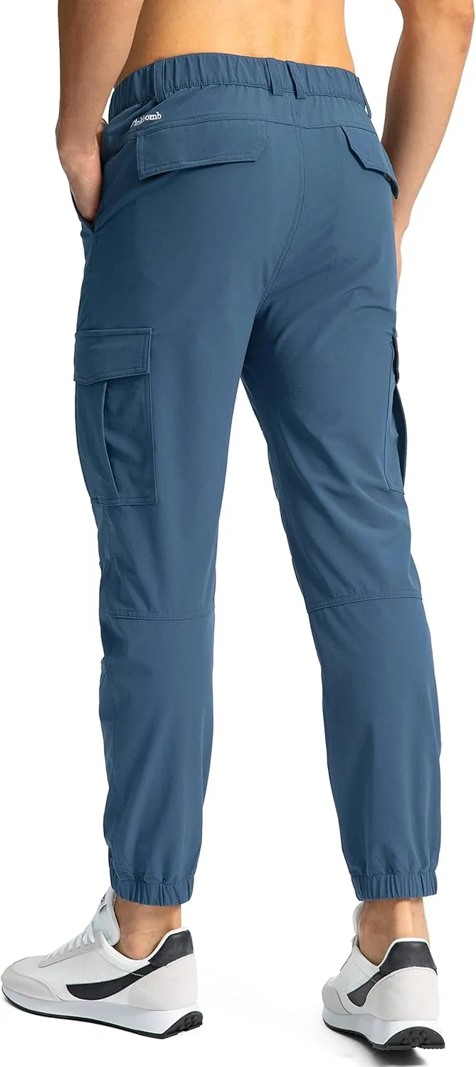 Pinkbomb Men's Hiking Cargo Pants with 7 Pockets Slim Fit Stretch Joggers Golf Cargo Work Pants for Men