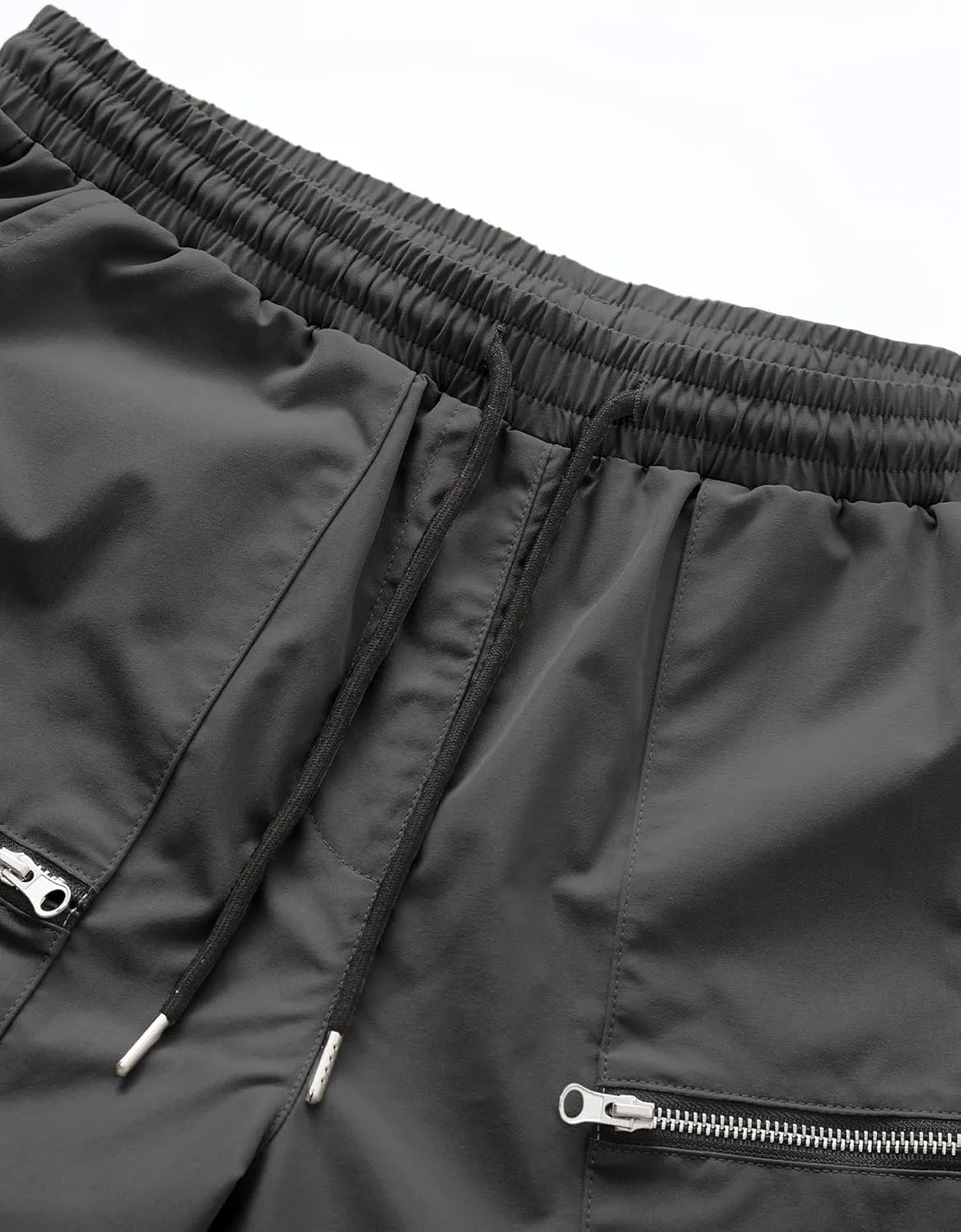 PLEPAN Men's Casual Cargo Pants Elastic Waist Drawstring Joggers Pants Tapered Sweatpants for Men Multi Pockets