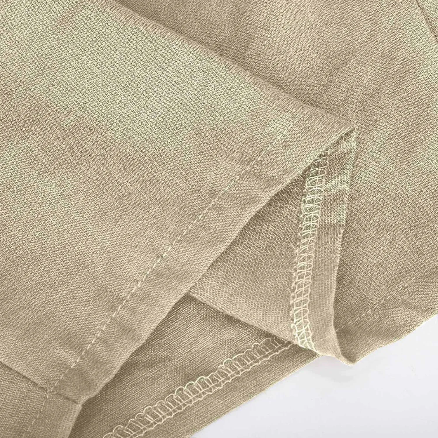 Plus Size Spring Cotton Linen Trousers for Women's Solid Elastic Waist Straight Tube Casual Wide Leg Lounge Pants