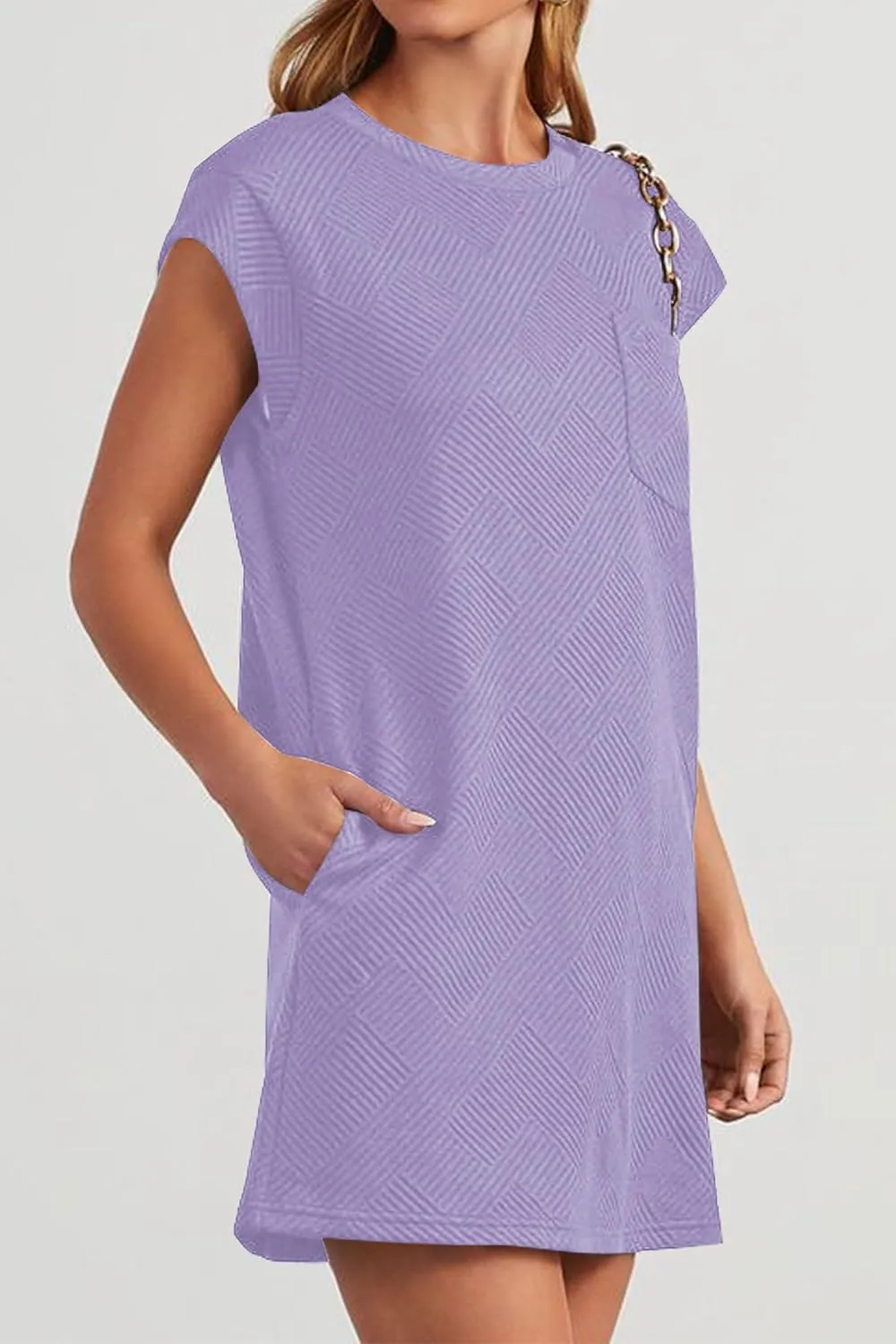 Poetsky Women's Summer Mini T Shirt Dress Casual Cap Sleeve Crewneck Loose Basic Short Beach Dresses
