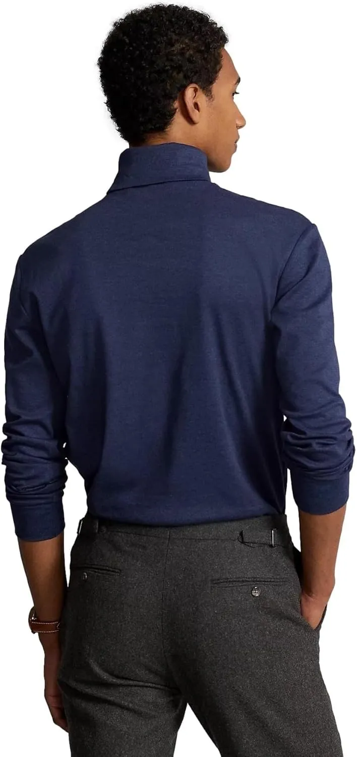 POLO RALPH LAUREN Men's Soft Cotton Long Sleeves Mockneck Shirt