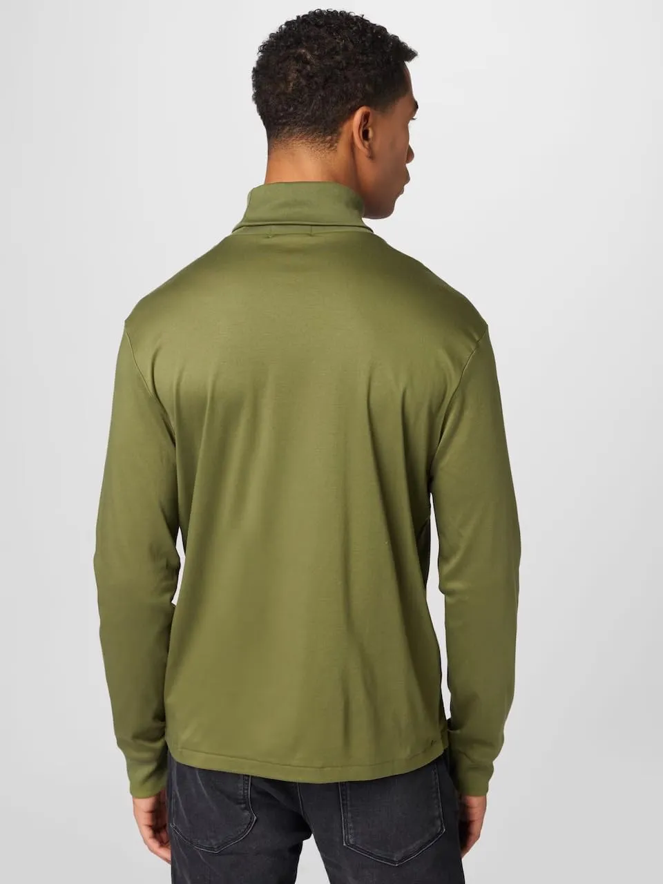 POLO RALPH LAUREN Men's Soft Cotton Long Sleeves Mockneck Shirt