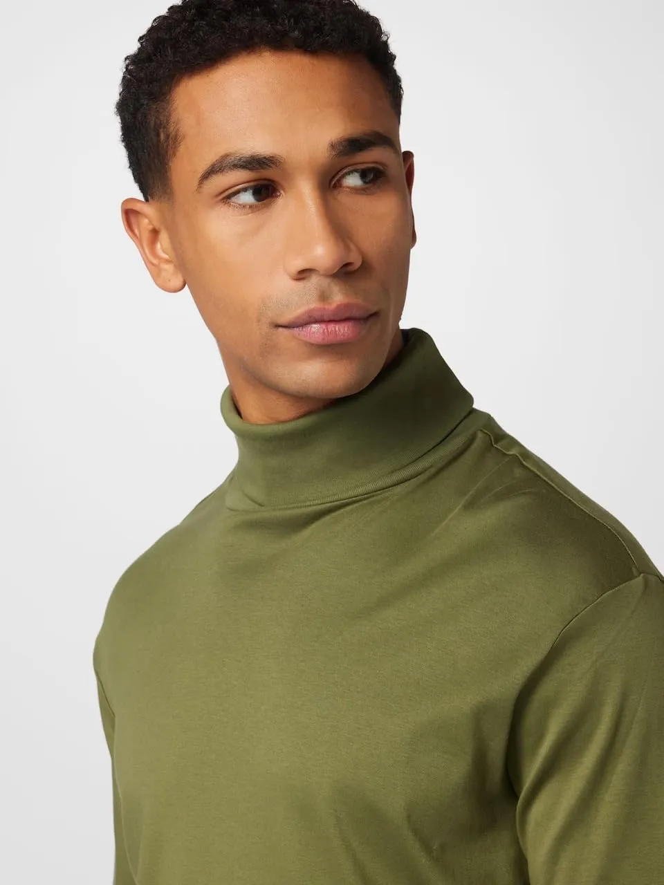 POLO RALPH LAUREN Men's Soft Cotton Long Sleeves Mockneck Shirt