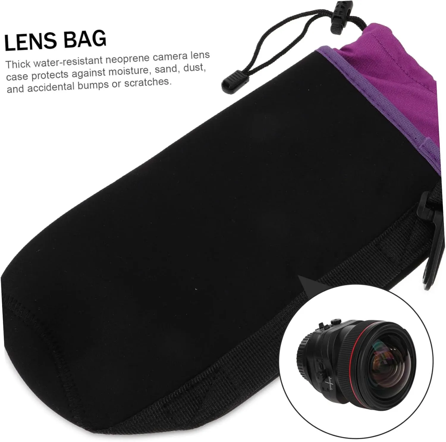 Professional Dslr Camera Lens Pouch Lightweight Case for Camera Lens Protector Water Resistant Bag for Lenses