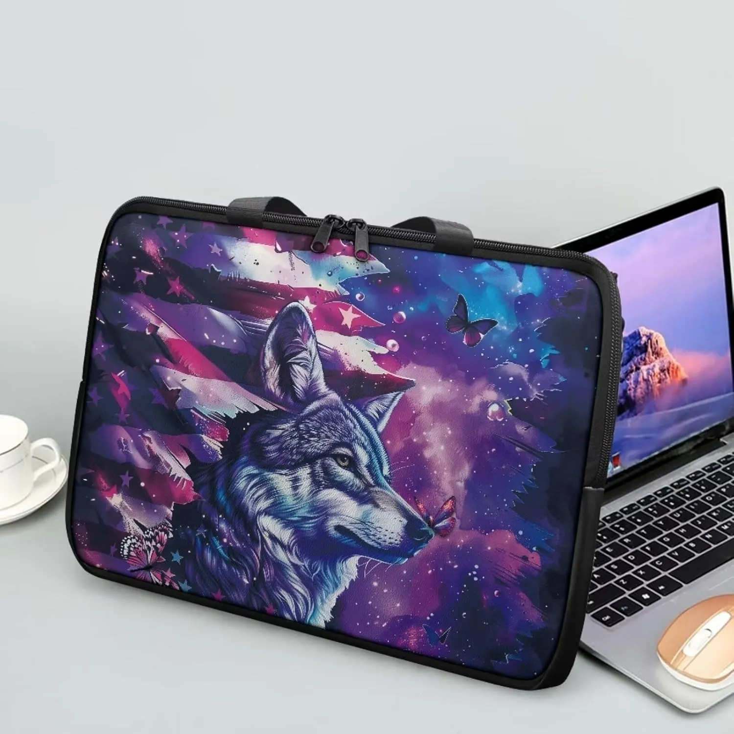 Protective Laptop Sleeve,Leather Laptop Bag for Women, Water-Resistant Computer Bags For Laptops for Men