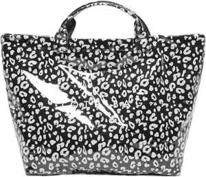 PVC Tote Bags for Women Letter Print Tote Bag Large Clear Plastic Cheetah Print Bag Top Handed Bags